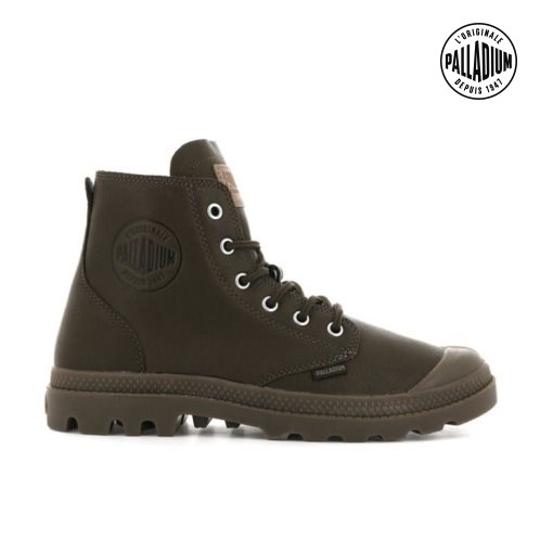 Palladium Pampa Hi Leather UL Men's Boots Chocolate | UK E516-SGJ